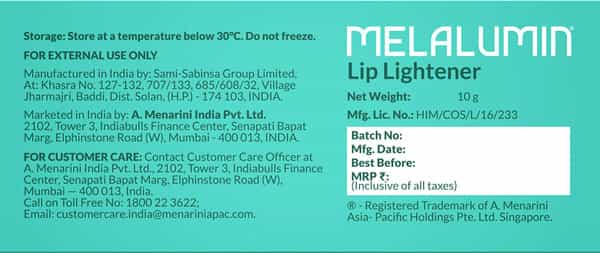 Melalumin Lip Lightener 10Gm