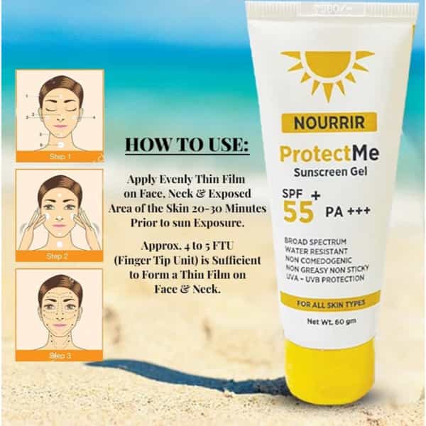 Nourrir Protectme Spf 55 Sunscreen Gel 60 G