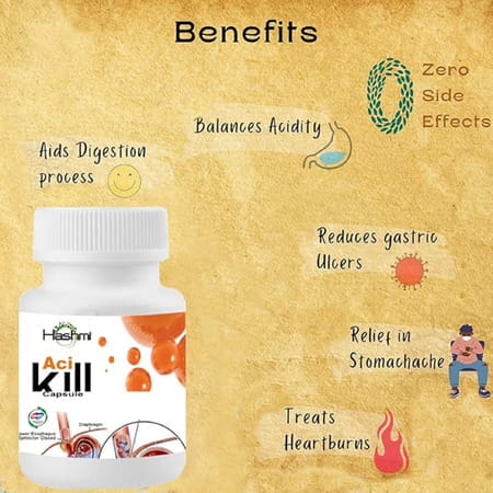 Hashmi Acikill Capsules For Acidity Treatment 20 Capsules