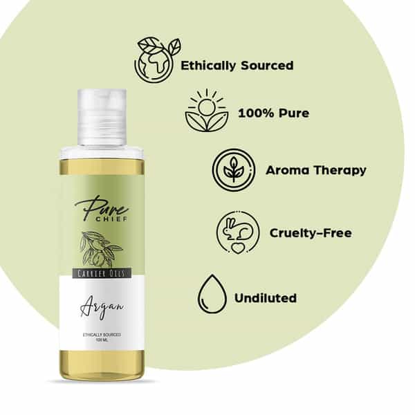 Pure Chief Argan Carrier Oil Hydrates Moisturizes Skin And Hair- 100Ml
