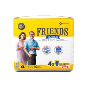 Friends Classic Adult Diapers Pants Style|waist Size 30-56 Inch; 76-142cm|xl | 10 Pcs | 2 Packs