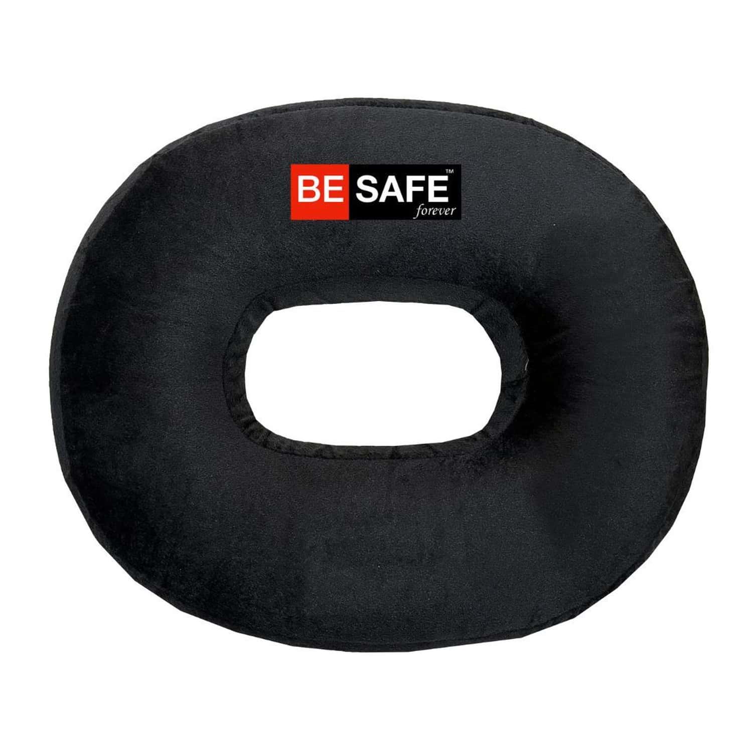 Besafe Forever Donut Round Ring Coccyx Seat Cushion For Piles Patients & Pregnancy Black