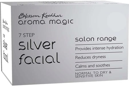 Aroma Magic 7 Step Silver Facial Kit Salon Range (normal To Dry & Sensitive Skin) - 35g + 10ml