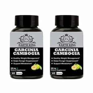 Earth King Garcinia Cambogia Capsule With Green Tea & Coffee Extract - 500mg 60 Capsules (Pack Of 2)