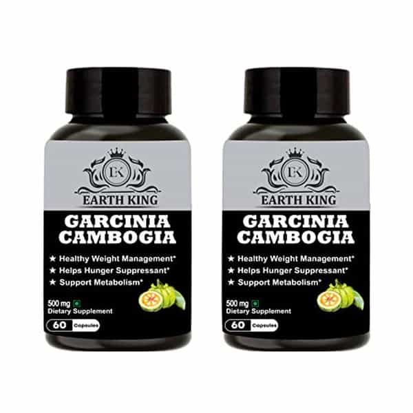 Earth King Garcinia Cambogia Capsule With Green Tea & Coffee Extract - 500Mg 60 Capsules (Pack Of 2)