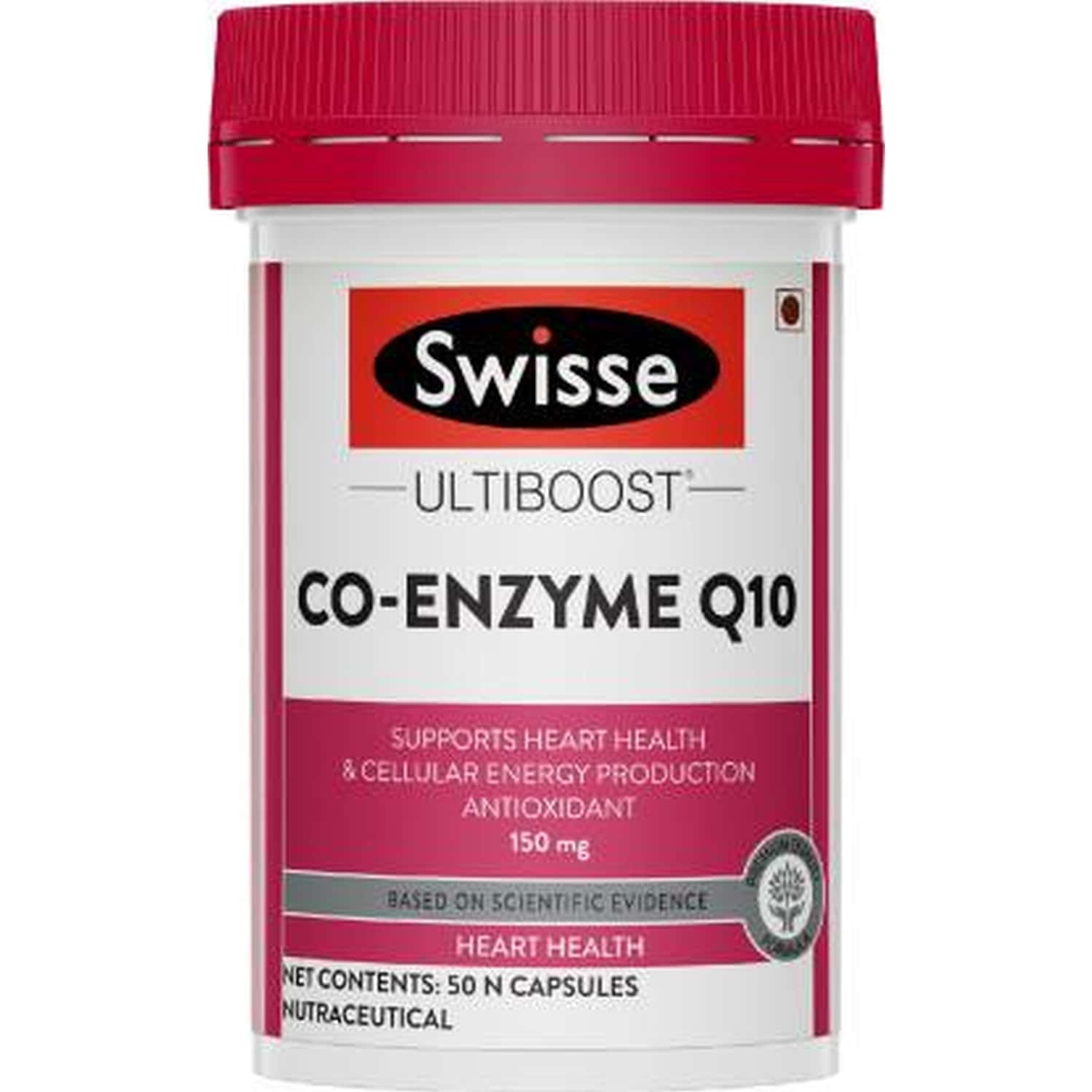 Swisse Ultiboost Co Enzyme Q-10 Supplement For Heart Health & Energy Metabolism (50 Tablets)