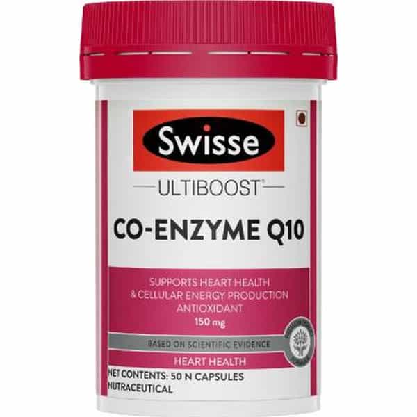 Swisse Ultiboost Co Enzyme Q-10 Supplement For Heart Health & Energy Metabolism (50 Tablets)