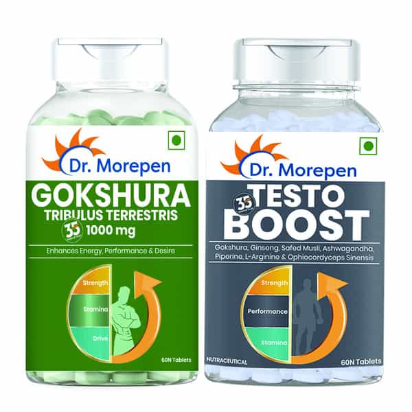 Dr. Morepen Gokshura & Testo Boost Tablets | Men | Combo | 120 No's