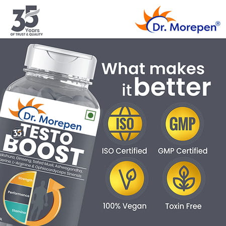 Dr. Morepen Gokshura & Testo Boost Tablets | Men | Combo | 120 No'S