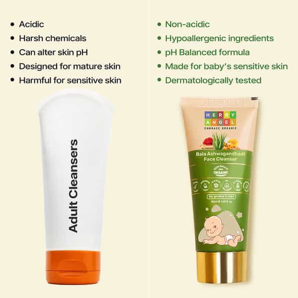 Herby Angel Face Cleanser For Babies & Kids - 50N