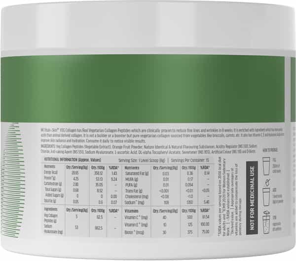Hk Vitals Veg Collagen (120G) + Glutathione (15 Tabs) | Skin | Hair | Nails | Combo Pack