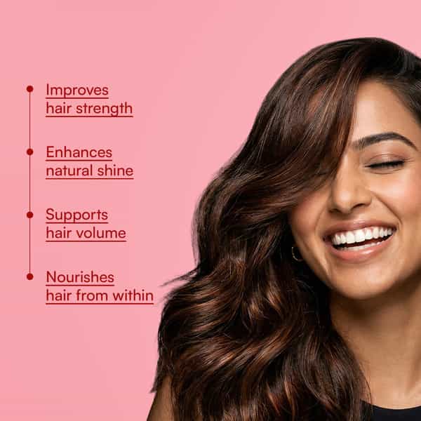 Hk Vitals Hair Nourish Collagen Supplement Powder | Keracollagen + Biotin (Orange| 250G)