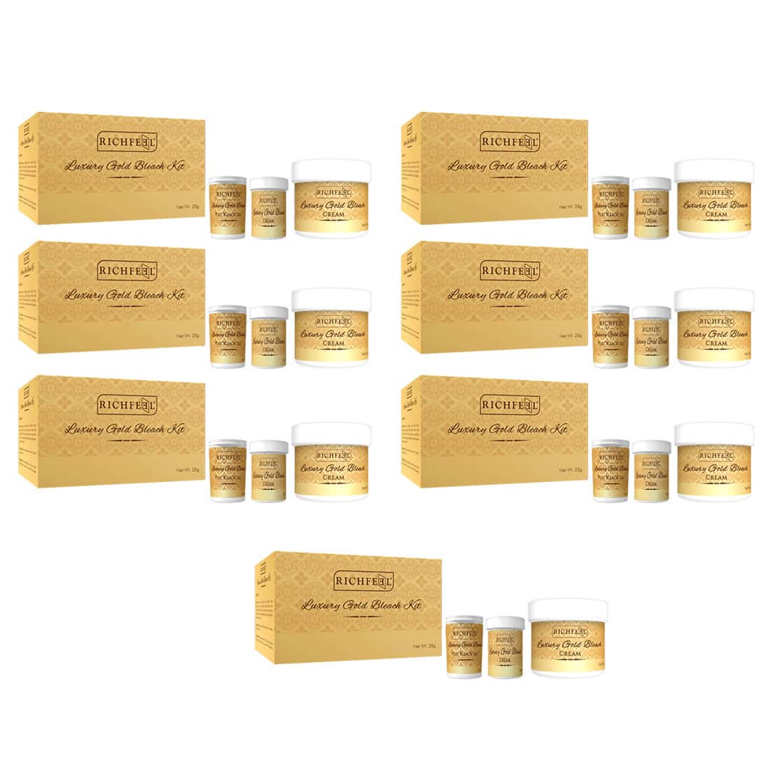 Luxury Gold Bleach Kit 28 G Pack Of 7