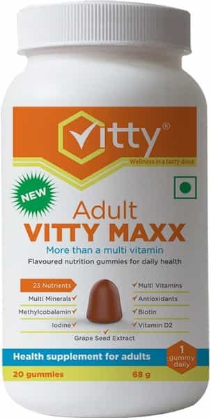 Vitty Maxx Adult Raw Mango Nutrition Gummies Bottle Of 20
