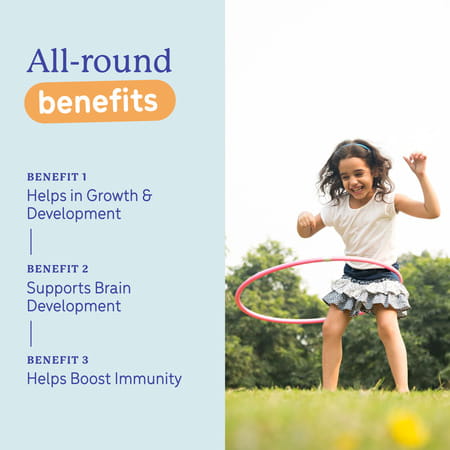 Gritzo Supermilk Overall Growth (2-6y Boy & Girl) (Double Chocolate | 800g) With Super Gummies