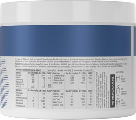 Hk Vitals Marine Collagen For Men Supplement (Orange | 100G)
