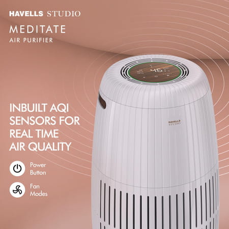 Havells Studio New Launch Air Purifier For Home | Aqi Display | Remote Control | 377sqft | 6 Stages