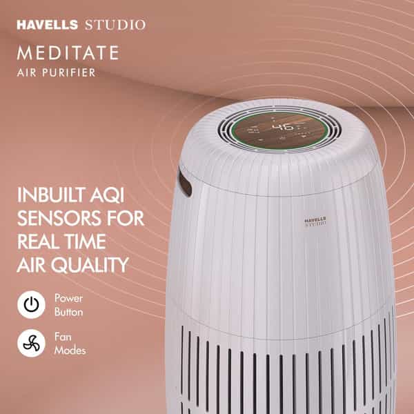 Havells Studio New Launch Air Purifier For Home | Aqi Display | Remote Control | 377Sqft | 6 Stages