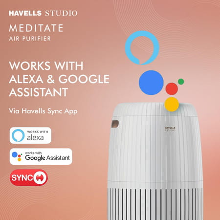 Havells Studio New Launch Air Purifier For Home | Aqi Display | Remote Control | 377sqft | 6 Stages