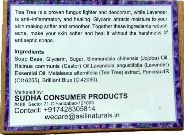 Asili Lavender Tea Tree Soap - 125G Box