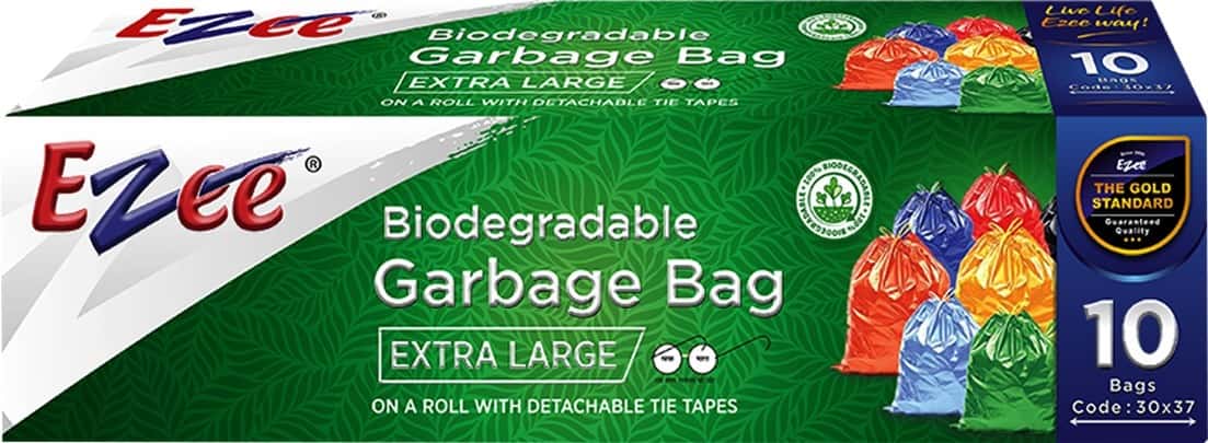 Ezee Bio-Degradable Garbage Bags (30 X 37 Inches) Packet Of 10 Extra Large