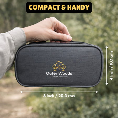 Outer Woods Insulin Cooler Bag With 2 Ice Gel Packs | 6+ Hours Cooling | Insulin Travel Pouch - Grey