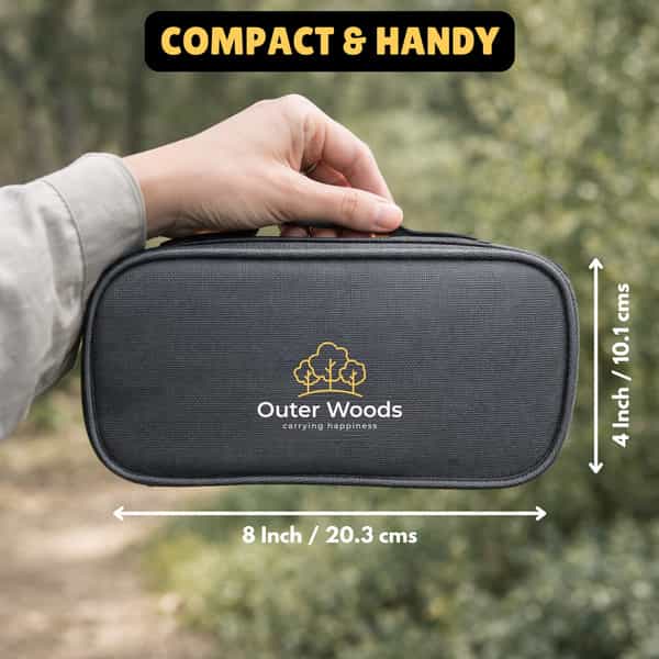 Outer Woods Insulin Cooler Bag With 2 Ice Gel Packs | 6+ Hours Cooling | Insulin Travel Pouch - Grey
