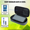 Outer Woods Insulin Cooler Bag With 2 Ice Gel Packs | 6+ Hours Cooling | Insulin Travel Pouch - Grey