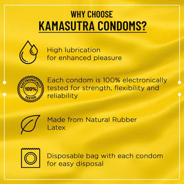 Kamasutra Mango Pleasure Flavoured Condoms For Men Pack Of 10