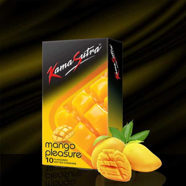 Kamasutra Mango Pleasure Flavoured Condoms For Men Pack Of 10