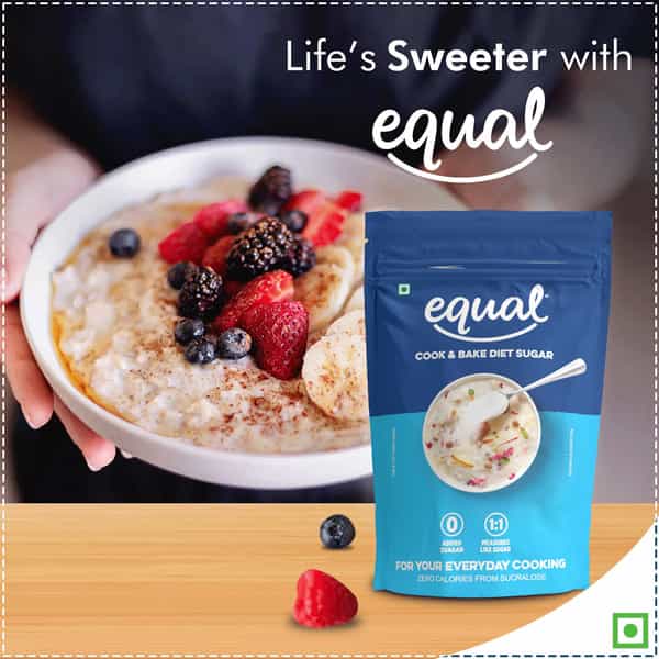Equal Cook And Bake Diet Sugar Sugar Free Zero Calorie Cook & Bake 500G Powder Pouch Pack Of 2