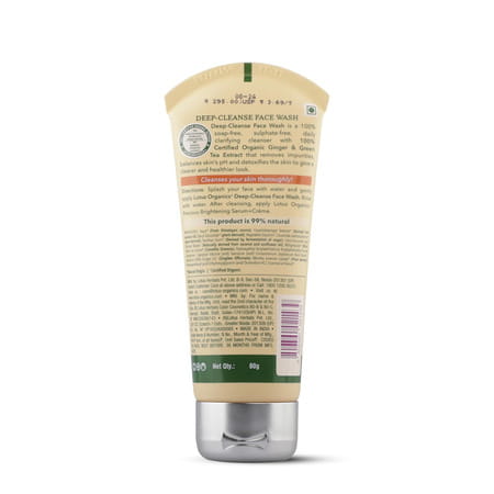 Lotus Organics + Deep Cleanse Face Wash 80G ( Pack Of 2 )