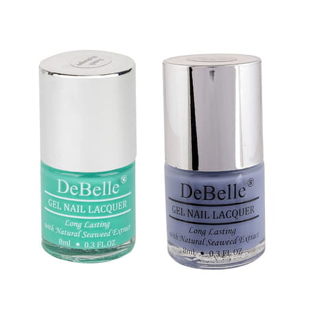 Debelle Gel Nail Polish Combo Of 2 French Hydrangea | Blueberry Bliss-16Ml (8Ml Each)