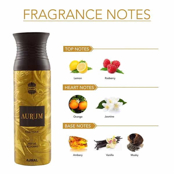 Ajmal Aurum & Sacred Love & Sacred Love Deodorant Spray - For Women (200 Ml Pack Of 3)