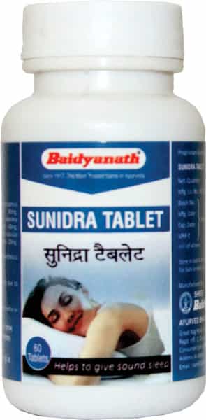 Baidyanath Asli Ayurved Sunidra Tablet - Non-Habit Sleeping Pills - 60 Tablets (Pack Of 2)