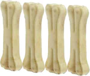 Paw Joy Rawhide Dog Chew Bone 6 Inches | Chicken Flavour | Dog Treats | 500 Gm