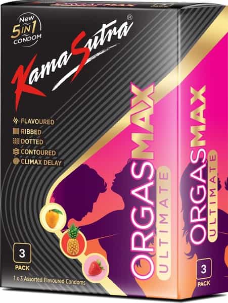 Kamasutra Orgasmax Ultimate 5-In-1 Flavoured 3 Condoms