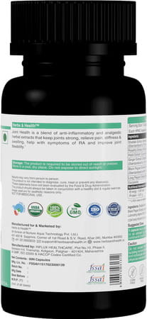Herbs & Health - Joint Health|Healthy Joint & Cartilage 60 Vegetarian Capsules