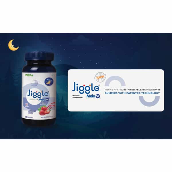 Jiggle Melo Sr I 3Mg Melatonin Gummies I Sustained Release Melatonin I Strawberry Flavour I 30 N
