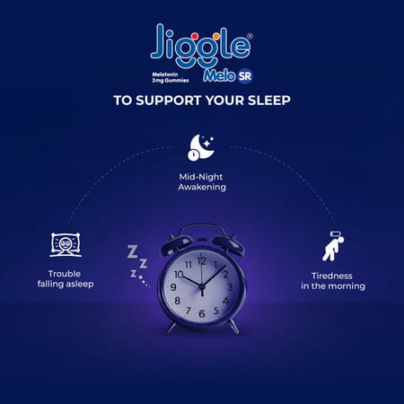 Jiggle Melo Sr I 3Mg Melatonin Gummies I Sustained Release Melatonin I Strawberry Flavour I 30 N