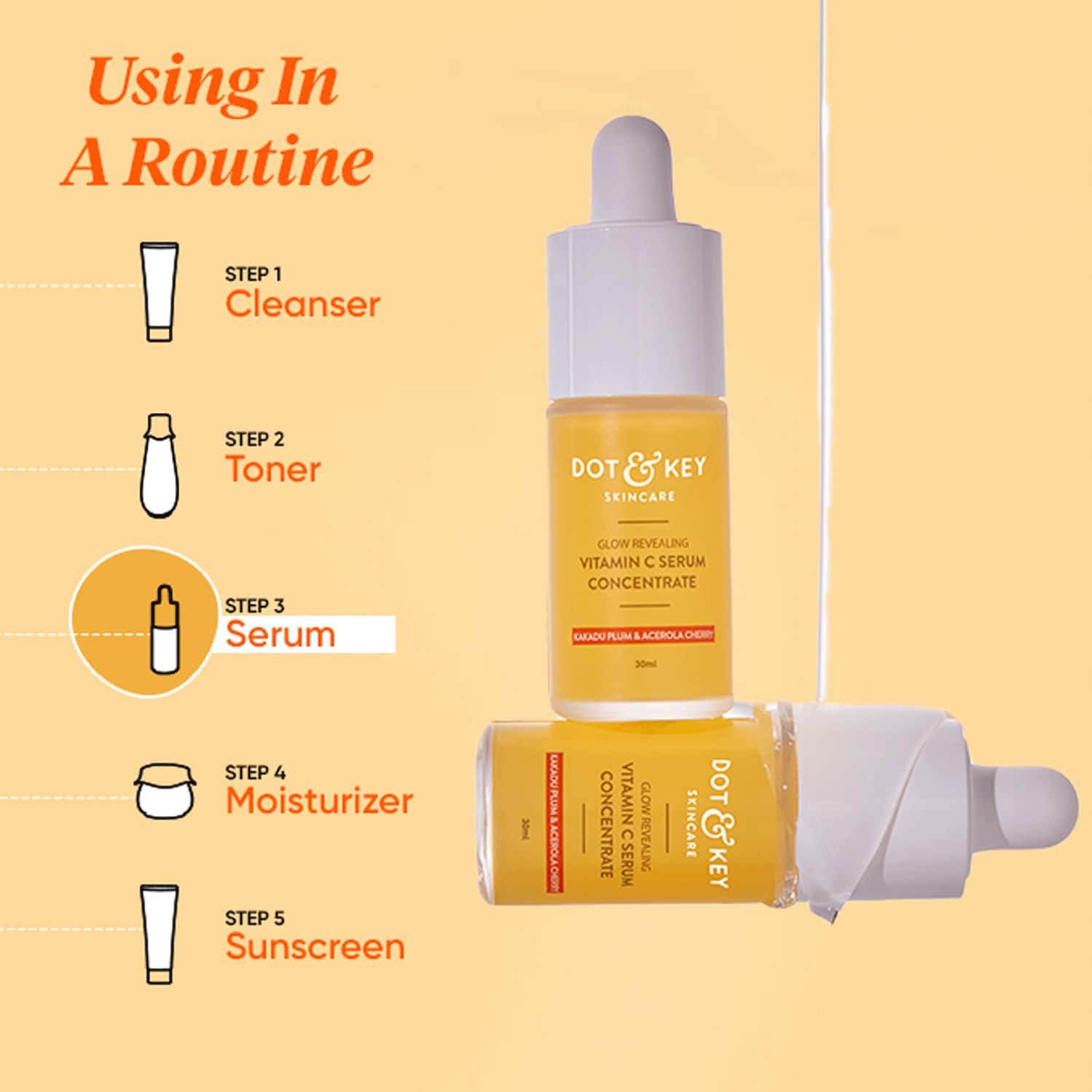 Buy DOT & KEY GLOW REVEALING VITAMIN C SERUM CONCENTRATE 30ML Online