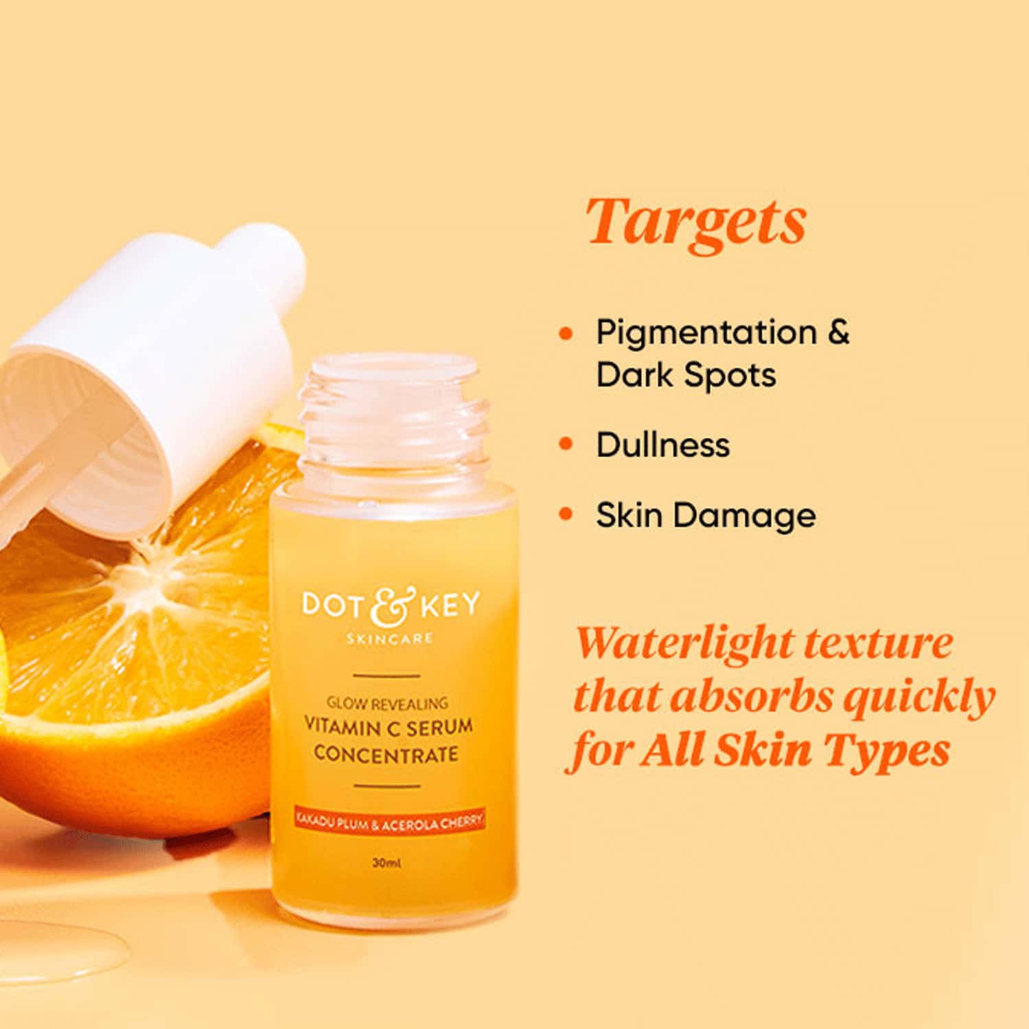 Buy DOT & KEY GLOW REVEALING VITAMIN C SERUM CONCENTRATE 30ML Online