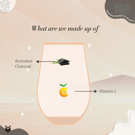 Sheneed +Active Charcoal Detox Drink-Vitc-Detoxifies Body From Toxin 30 Sachet