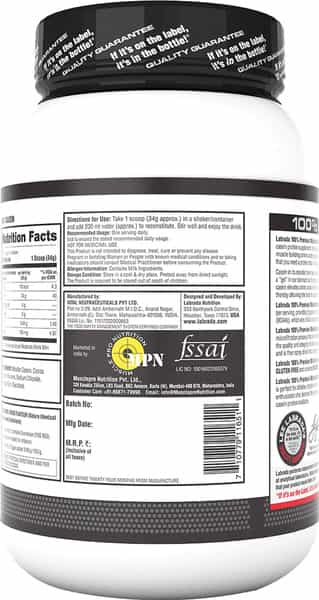 Labrada 100% Casein Micellar Casein Protein - 2.2 Lbs (1Kg) (Dutch Chocolate)