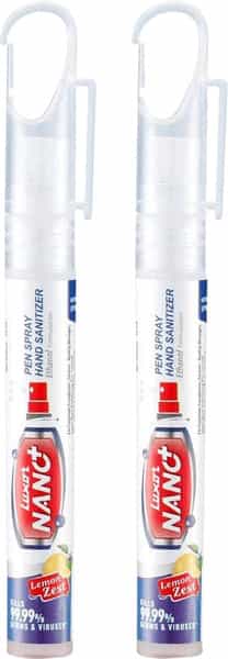 Luxor Nano Pen Sanitizer Spray Twin Pack Lemon Zest- 10Ml X2