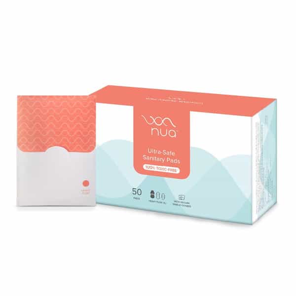 Nua Ultra Safe Sanitary Pads | Heavy Flow | 50 Pads