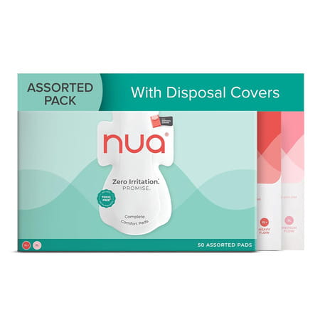 Nua Ultra Safe Sanitary Pads | Heavy Flow | 50 Pads