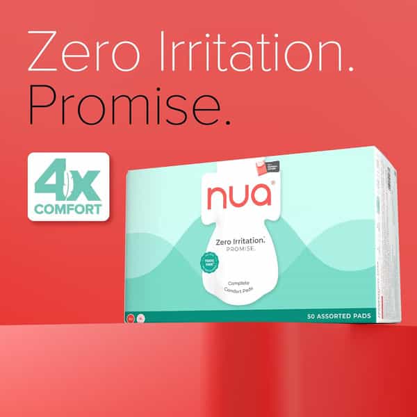 Nua Ultra Safe Sanitary Pads | Heavy Flow | 50 Pads