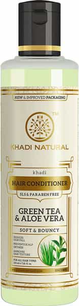 Khadi Natural Green Tea Aloevera Hair Conditioner Sls & Paraben Free 210 Ml