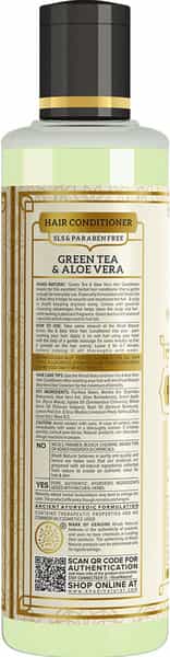 Khadi Natural Green Tea Aloevera Hair Conditioner Sls & Paraben Free 210 Ml
